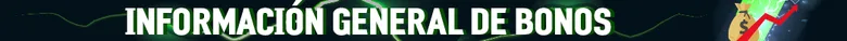 Banner con el texto «INFORMACIÓN GENERAL DE BONOS» publicado por Strendus