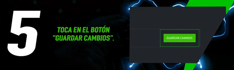 Botón oficial de Strendus para guardar los cambios del perfil