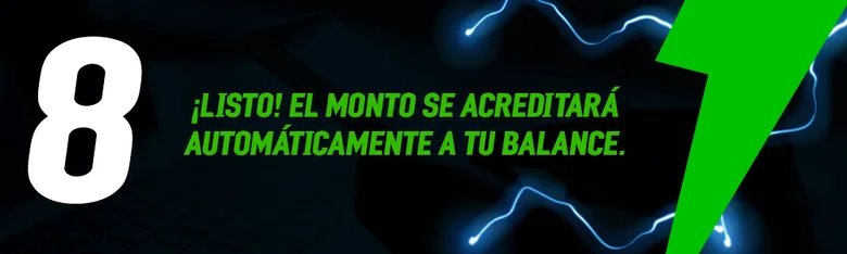 Pantalla oficial de Strendus confirmando que el depósito quedó registrado